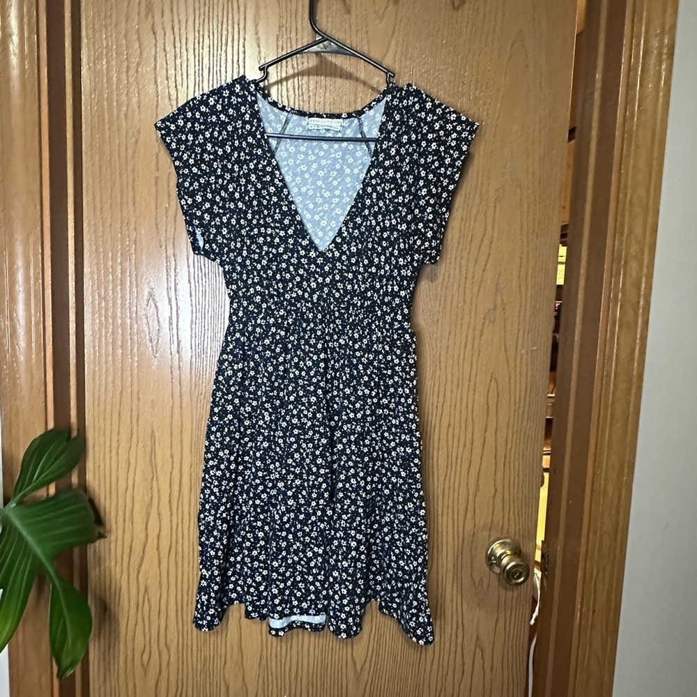 Urban Outfitters Black Floral Mini Dress